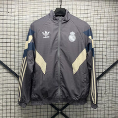 Real Madrid Grey Windbreaker 24 25 Season