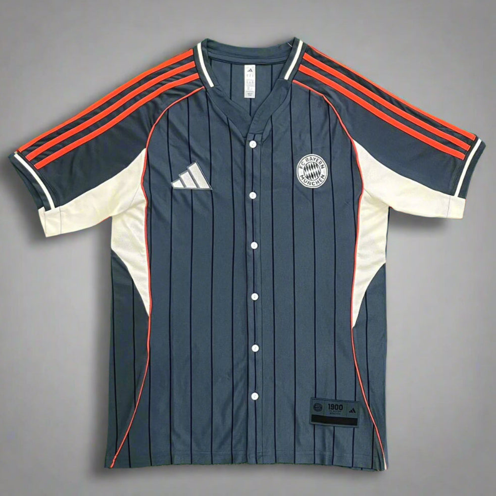 Bayern Baseball jersey with Adidas logo on a green background