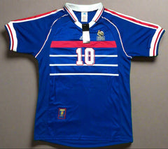 France 1998 ZIDANE 10 World Cup Home Retro Jersey