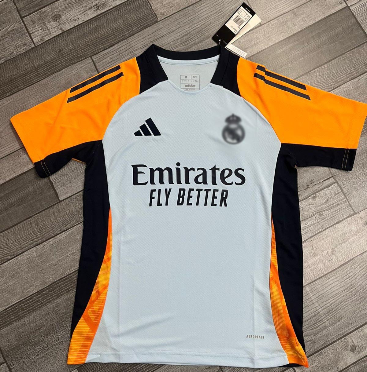 Real Madrid White & Orange Training Jersey 24 25 Season