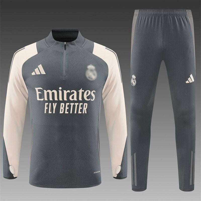Real Madrid Grey Training Suit 24 25 Season